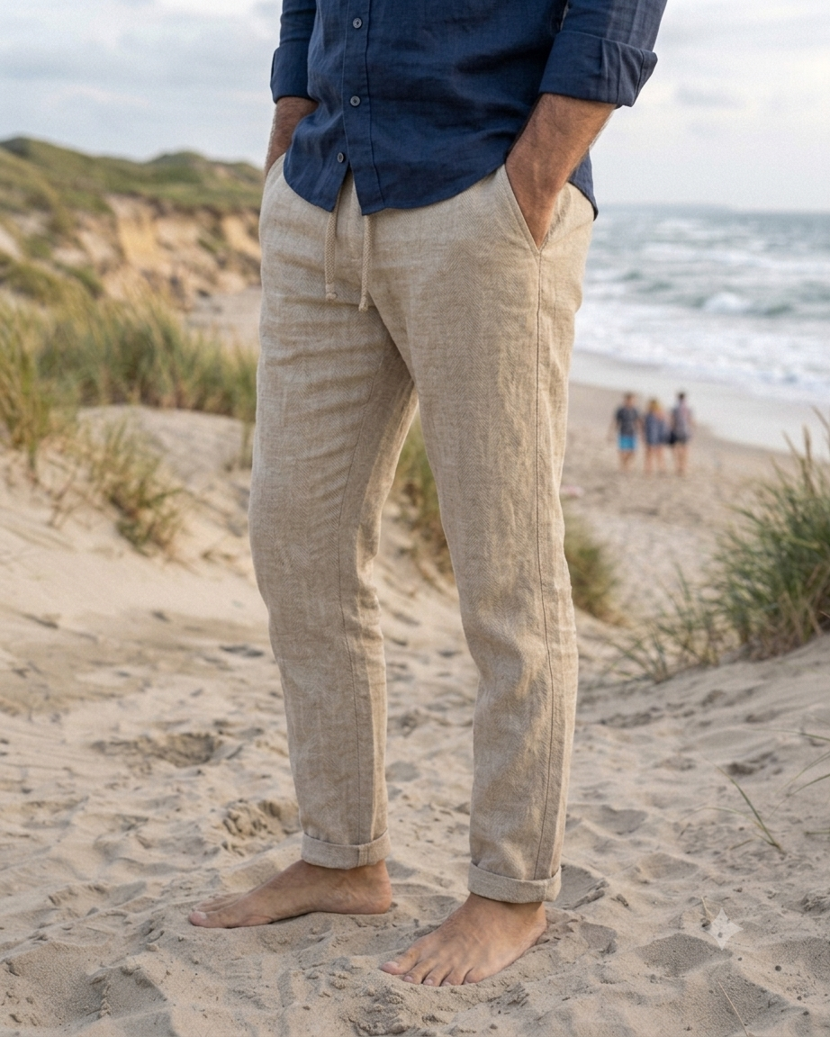 Comfortabele Linnen Strandbroek